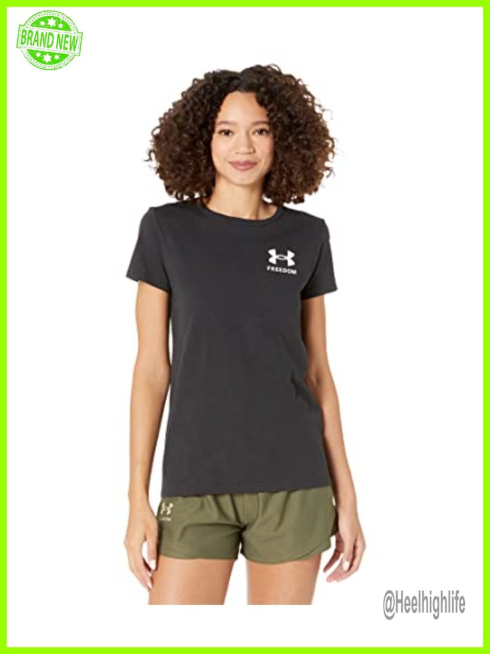 Under Armour Freedom Logo Athletic T-Shirt Crew Neck Short Sleeve